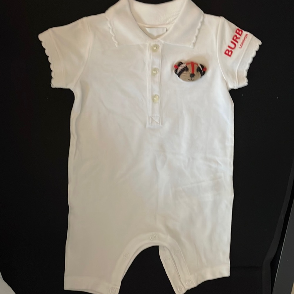 Baby Burberry Romper size 0-3 months , Worn one time